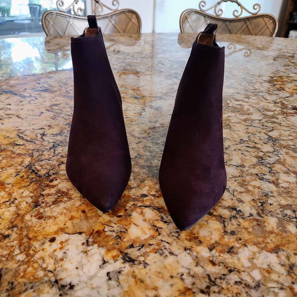 Club Nico, made in Brazil, Plum leather, made in Brazil, SZ 7M 2 " heel Pre-own
